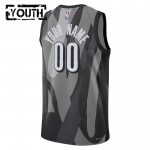 Brooklyn Nets Trikot Benutzerdefinierte Nike 2024-25 City Edition Grau Swingman - Kinder